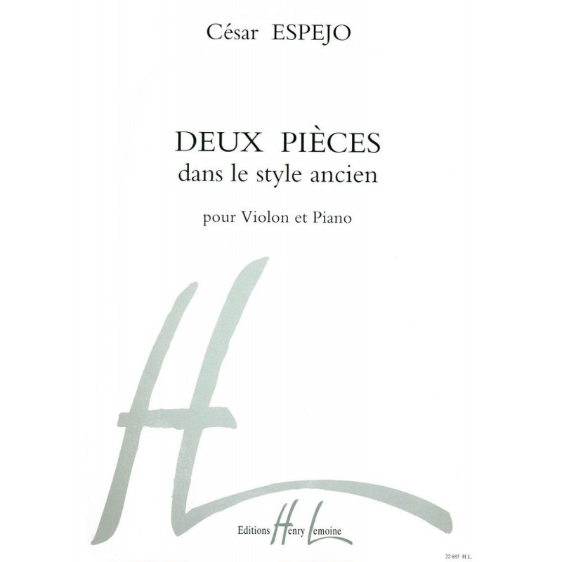2 PIECES DANS LE STYLE ANCIEN DE CESAR ESPEJO 