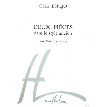 2 PIECES DANS LE STYLE ANCIEN DE CESAR ESPEJO 