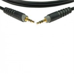Stéréo cable noir 0.9 m mini jack-mini jack 3p klotz