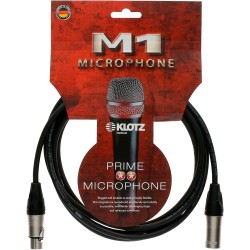 cable audio noir 10 m XLR 3 femelle- XLR 3 male KLOTZ