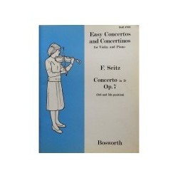 EASY CONCERTOS AND CONCERTINOS FOR VIOLON AND PIANO CONCERTO IN D OP.7  DE F.SEITZ ED BOSWORTH