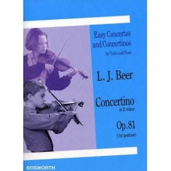 EASY CONCERTOS AND CONCERTINOS FOR VIOLON AND PIANO CONCERTINO IN D MINOR  OP.81 ED BOSWORTH