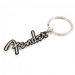 Fender™ Logo Key Chain Silver/Black