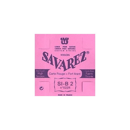 Savarez 522R Corde de Si 2ième Carte Rouge