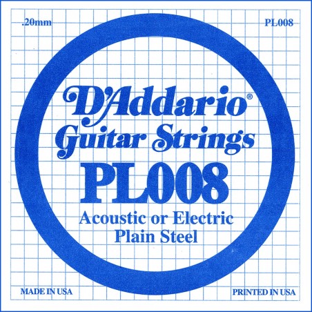 D'addario PL008 Corde à l'unité 08