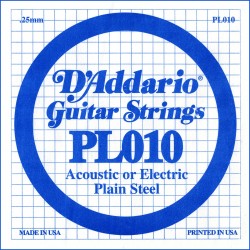 D'addario PL010 Corde à l'unité 10