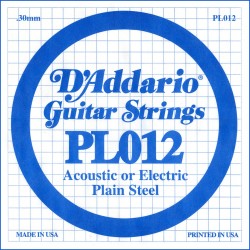 D'addario PL012 Corde à l'unité 12