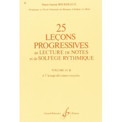 25 Leçons progressives de lecture de notes de Marie Jeanne BOURDEAUX ed Billaudot
