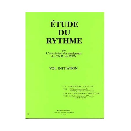 Etude du rythme Vol. initiation  par l'association des enseignants du CNR de Lyon