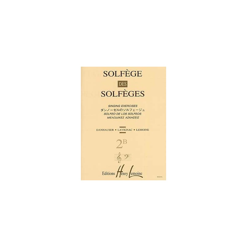 Solfège des Solfèges vol 2B dauhauser ed lemoine