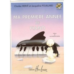 Ma première année de piano +cd de HERVE Charles / POUILLARD Jacqueline