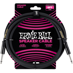 Cables haut-parleur classic jack/jack 183cm noir