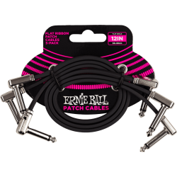 Cables instrument patch pack de 3 - coudé fin & plat - 30 cm