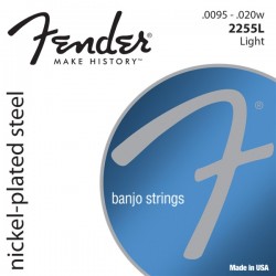 Fender Banjo Strings, NPS, .0095-.020 Gauge, (5)