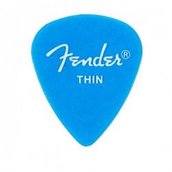 Fender California Clear™ Picks, Thin, Lake Placid Blue, 12 Count