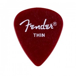 Fender California Clear™ Picks, Thin, Candy Apple Red, 12 Count