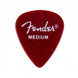 Fender California Clear™ Picks, Medium, Candy Apple Red, 12 Count
