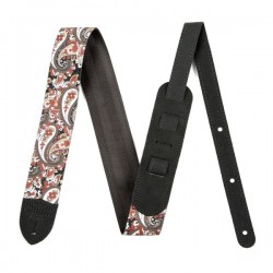 Fender Paisley Denim Strap, 2" Red