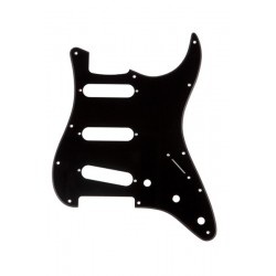 Fender Pickguard, Stratocaster® S/S/S, 11-Hole Mount, Black, 1-Ply