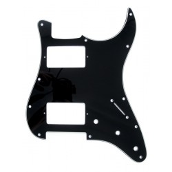 Fender Pickguard, Stratocaster® H/H, 11-Hole Mount, Black, 3-Ply