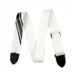 Fender Competition Stripe Strap, White and Black