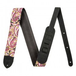 Fender Paisley Denim Strap, 2" Pink