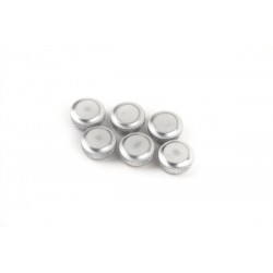 Fender Deluxe Locking Tuning Machine Caps, Brushed Chrome (6)