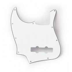 Fender Pickguard, Jazz Bass® (Left-Hand), 10-Hole Mount, White, 1-Ply