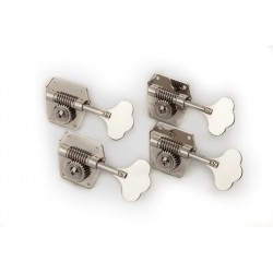 Fender Pure Vintage Bass Tuning Machines, Nickel-Plated Steel, (4)