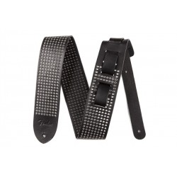Fender 2.5" Leather Small Rivets Strap, Black