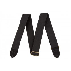 Fender Cotton/Leather Strap, Black