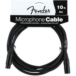 Fender Performance Series Microphone Cable, 10', Black