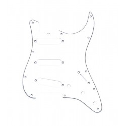 Fender Pickguard, Stratocaster® S/S/S, 11-Hole Vintage Mount (with Truss Rod Notch), White, 3-Ply