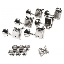 Fender Pure Vintage Guitar Tuning Machines, Nickel/Chrome, (6)