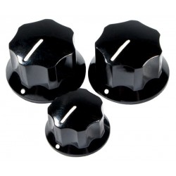 Fender Pure Vintage '60s Jazz Bass® Knobs, (3), Black
