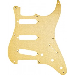 Fender Pickguard, Stratocaster® S/S/S, 8-Hole Mount, Gold Anodized Aluminum, 1-Ply