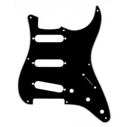 Fender Pickguard, Stratocaster® S/S/S, 8-Hole Mount, Black, 3-Ply