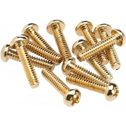 Fender Pickup and Selector Switch Mounting Screws (12) (Gold)