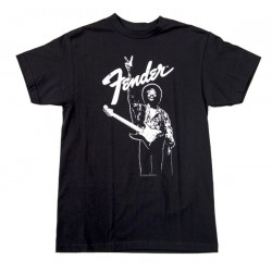 Fender® Jimi Hendrix® Collection Peace T-Shirt, Black and White, S