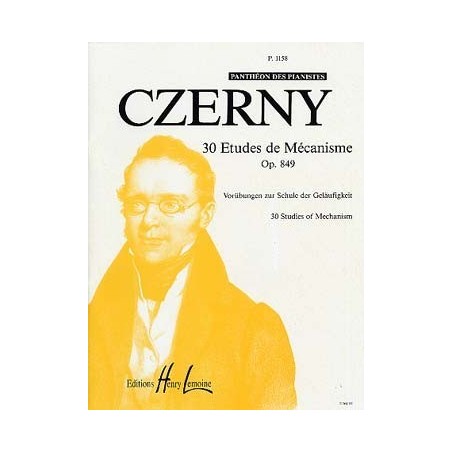 CZERNY 235 études de mécanisme  op.849  ed Lemoine