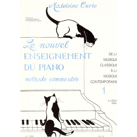 Le nouvel enseignement du piano vol 1 de madelaine curie ed leduc