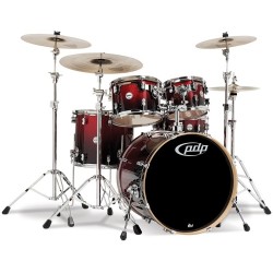 PDP Concept Maple CM5 Fusion 20 Red To Black Sparkle Fade + Hardware