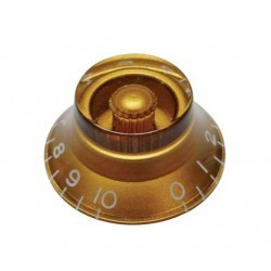 Boston Bell Knob Transparent Gold - Bouton de Potentiomètre