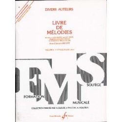 Livre de Mélodies vol 1 ed billaudot