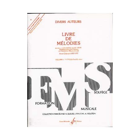 Livre de Mélodies vol 1 ed billaudot