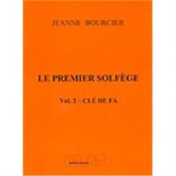 Le premier solfège vol 2 Clé de Fa  de jeanne Bourcier ed Delrieu