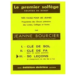 Le premier solfège vol 3   de jeanne Bourcier ed Delrieu