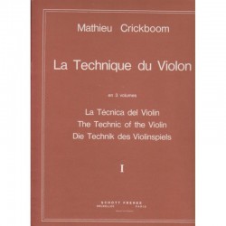 la technique du violon crickboom vol 1 ed schott