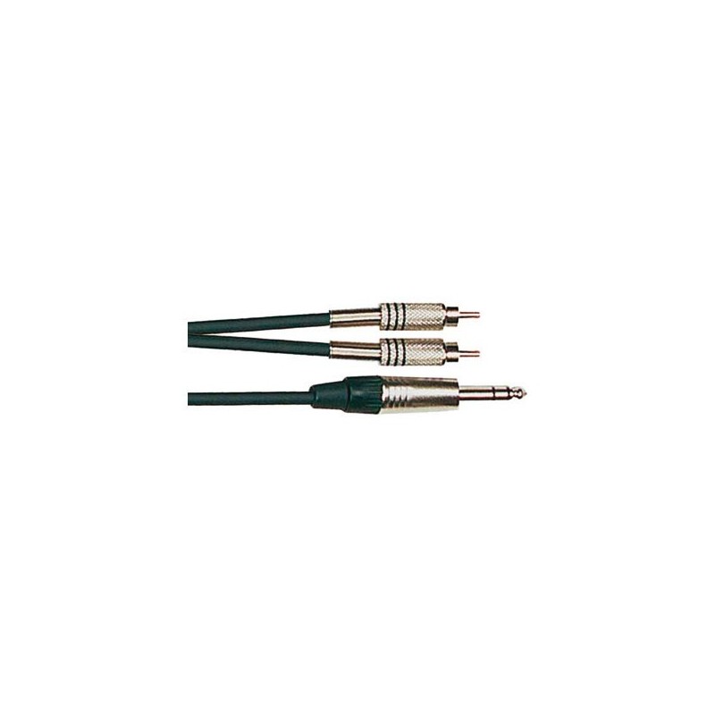Oqan Cable 3 m jack 6,35 stéréo male / 2 x RCA