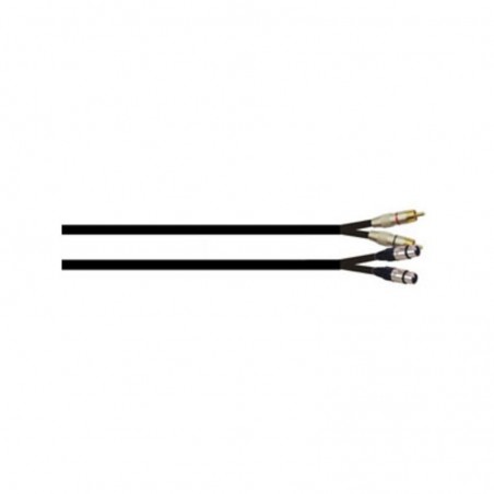 Power 2 xlr Femelle 2 rca Male 3m